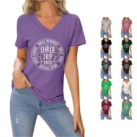 NinXxx Women's Valentine Heart Print Round Neck Short Sleeve Purple XXL