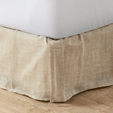 Nina Campbell by Levtex Home - Linen Dust Ruffle - Queen Sized - Tan - (60x80x16in.)
