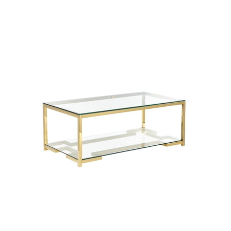 Nina Coffee Table in High Polish Gold