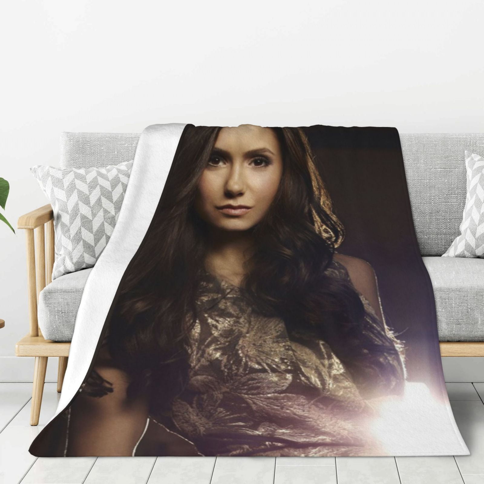 Nina Dobrev Vampire Diaries Thick Blanket Cozy Soft Fuzzy Antipilling