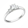 thumbnail image 1 of Nina Engagement Ring Womens Sterling Silver 3 Stone Cz Ginger Lyne Collection Size 12, 1 of 6