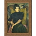 thumbnail image 1 of Nina Hamnett 24x18 Gold Ornate Wood Framed Canvas Art by Roger Fry, 1 of 2