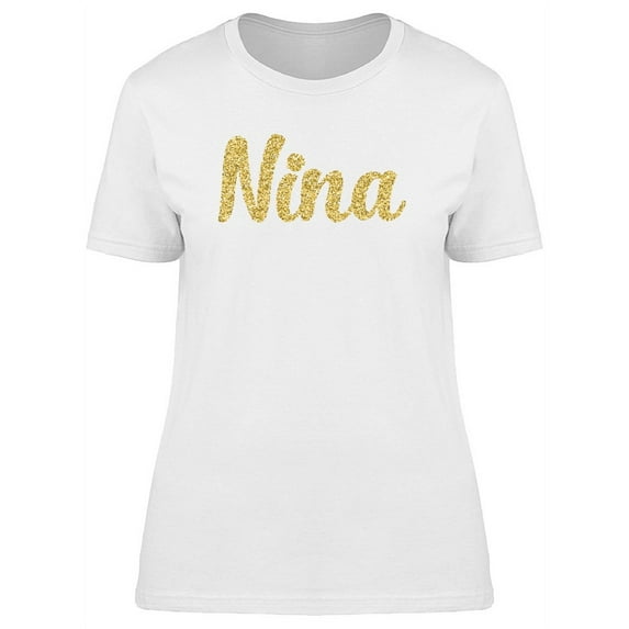 Nina In Gold Sparkle T-Shirt Women -Image by Shutterstock, Female x-Large