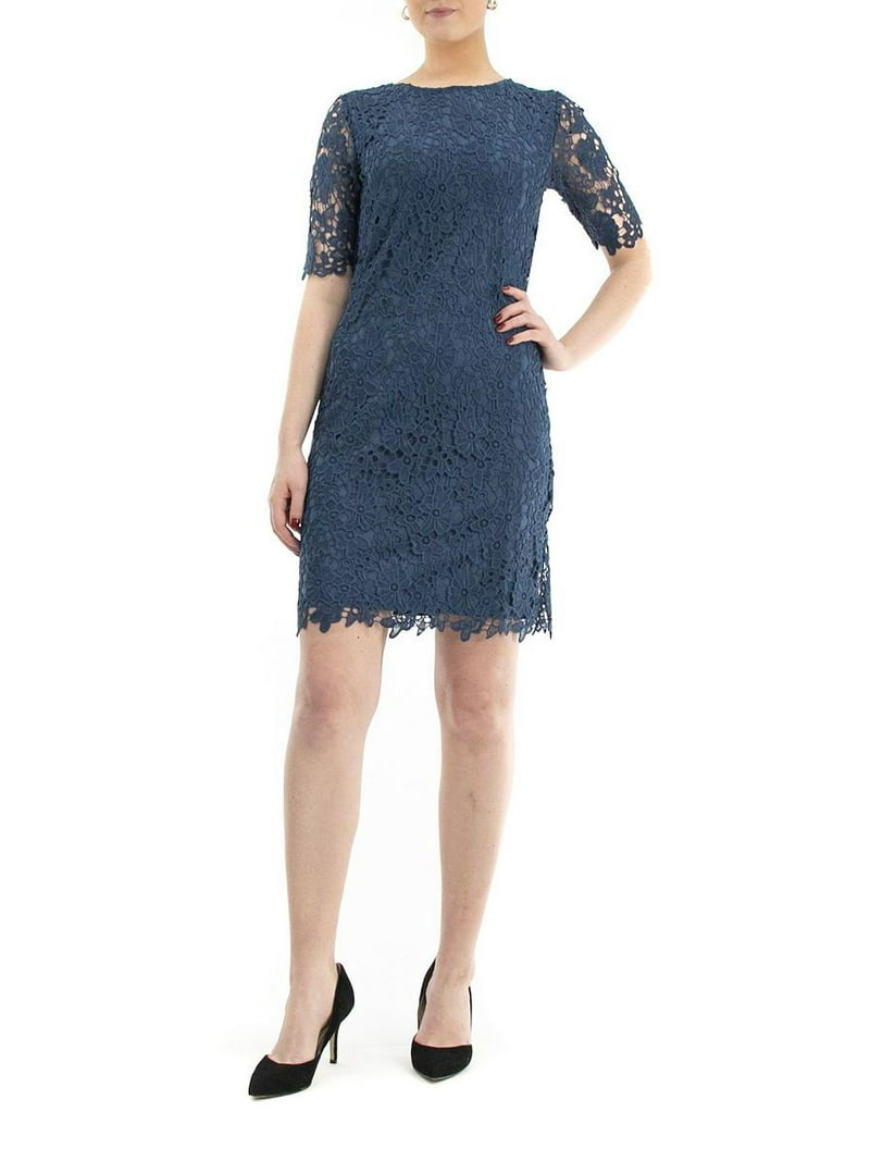 women's nina leonard lace sheath dress Women's Nina Leonard Floral Lace Sheath Cocktail Dress Color: Ivory Size: SMALL