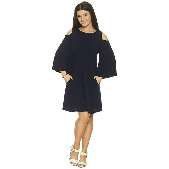 Nina Leonard Shoulder Cutout Dress