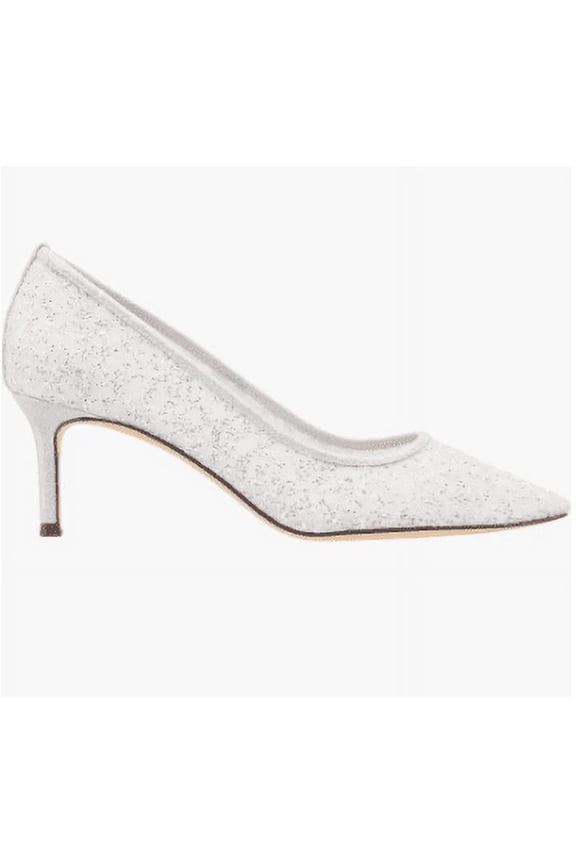 Womens Nikki Evening Pum Silver Mesh, Met Foil 7M