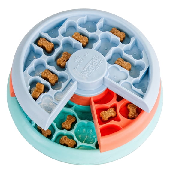 Outward Hound by Nina Ottosson Lickin’ Layers Small 3-in-1 Dog Puzzle Feeder, Lick Mat & Slow Bowl – Puppy Enrichment Toy for Small Dogs, Dishwasher Safe