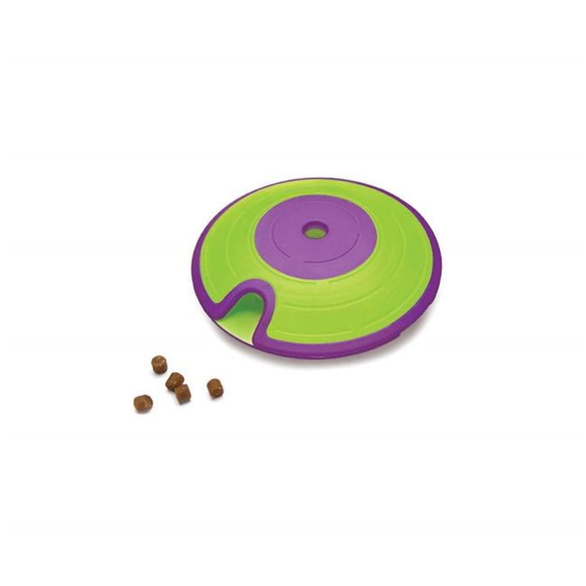 Green and Purple Interactive Dog Treat Maze Puzzle Toy