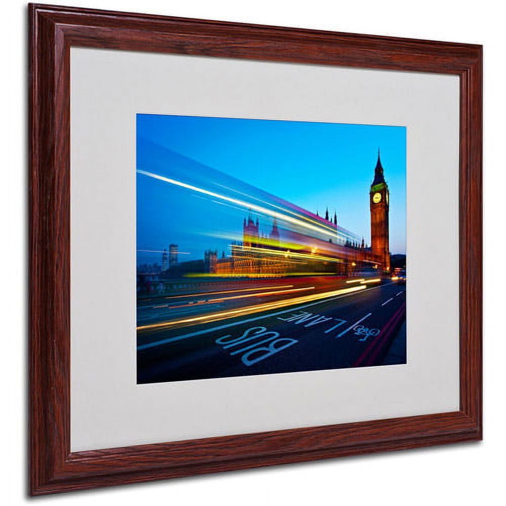 Nina Papiorek London Big Ben II Framed Photographic Print in Dark Wood Frame