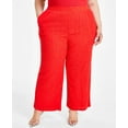 thumbnail image 1 of Nina Parker FLAME SCAR Women's Trendy Plus Size Textured Pull-on Pants, US 1X, 1 of 4