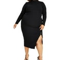 thumbnail image 1 of Nina Parker Womens Plus Ribbed  Midi Dress, 1 of 1