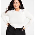 thumbnail image 1 of Nina Parker Womens Trendy Basic T-Shirt, Beige, Plus Size, 1X, 1 of 1