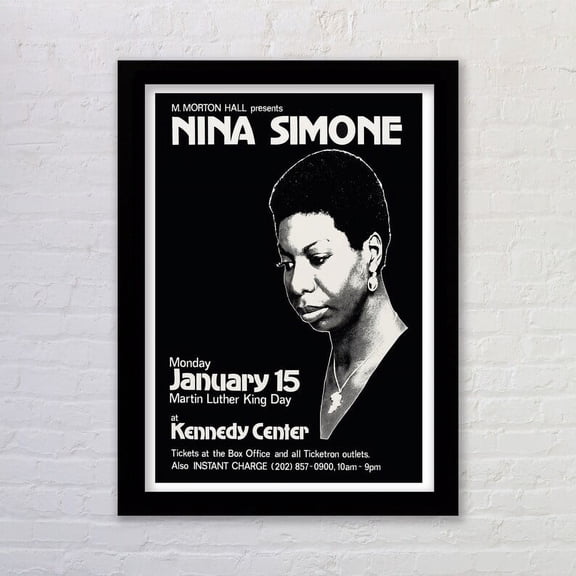 Nina Simone Kennedy Centre 1979 Jazz Concert Poster, Music Legend Wall Art Print