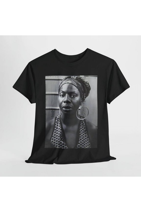 Nina Simone Music Portrait Graphic Design T-Shirt