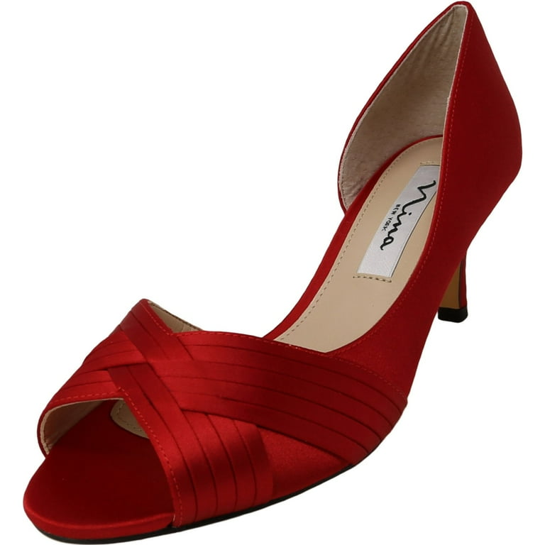 Nina Women s Contesa Red Rouge Ankle High Pump 6M Walmart