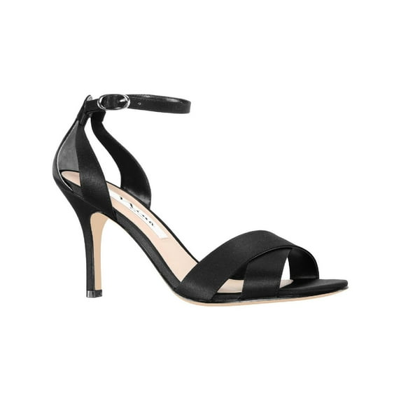 Nina Womens Glitter Satin Heel Sandals