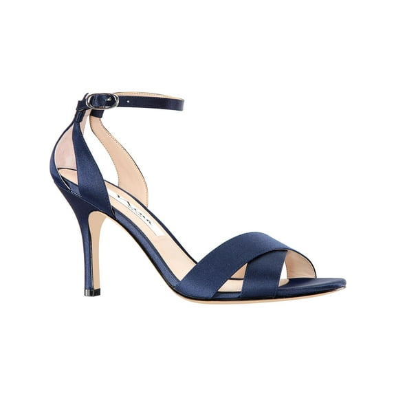 Nina Womens Glitter Satin Heel Sandals