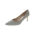 thumbnail image 1 of Nina Womens Nina60 Pointed Toe Slip On Dress Heels Silver 11 Wide (C,D,W), 1 of 3