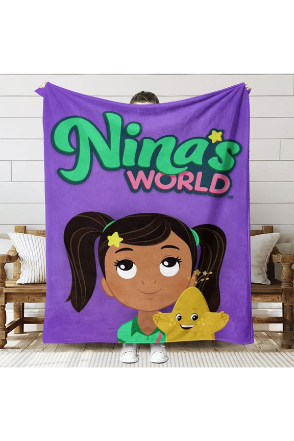 Nina’s World Throw Blanket Gifts for Fans Lover Girls Boys Women Present Hoodie Him Bed 30"x40"