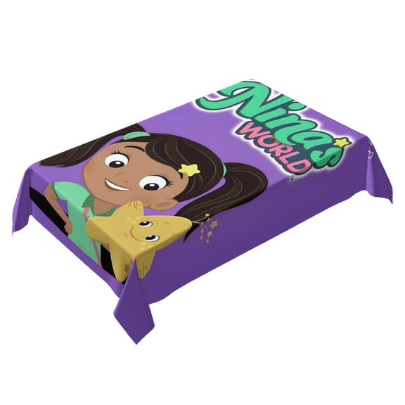 Ninas World-theme square tablecloth has an iconic print, fits most tables, and is easy to care for perfect gifts for fans friends and family55" x 71"140*180cm