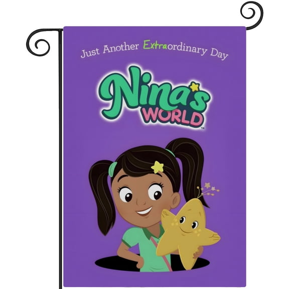 Nina’s World-themed Garden Flag. Perfect gift for fans, friends, and family members, and suitable for outdoor activities, party decorations11''x18''
