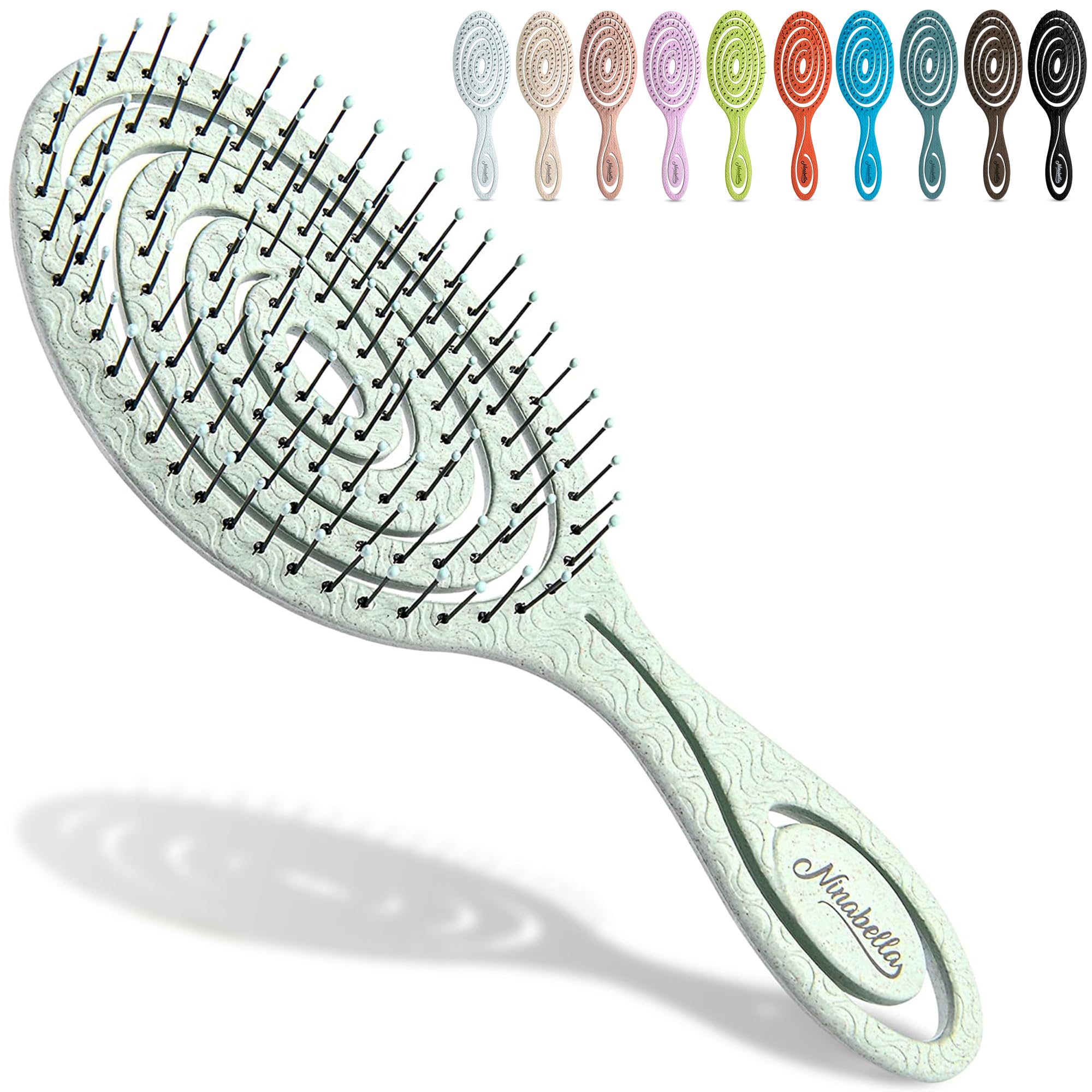Conair Pro Hair Brush with Nylon Bristle, Round, Full, 1 ea