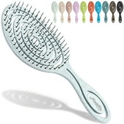 Ninabella Organic Detangling Hair Brush for Women, Men & Children - Does not Pull on Hair - Hair Straightening Brushes for Straight, Curly & Wet Hair - Unique Spiral Hairbrush