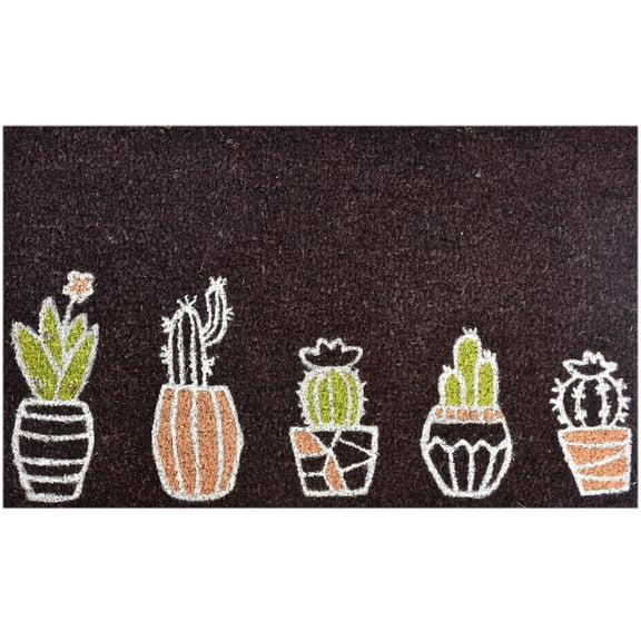 Open Box Ninamar Door Mat Cactus Natural Coir 29.5 x 17.5 inch