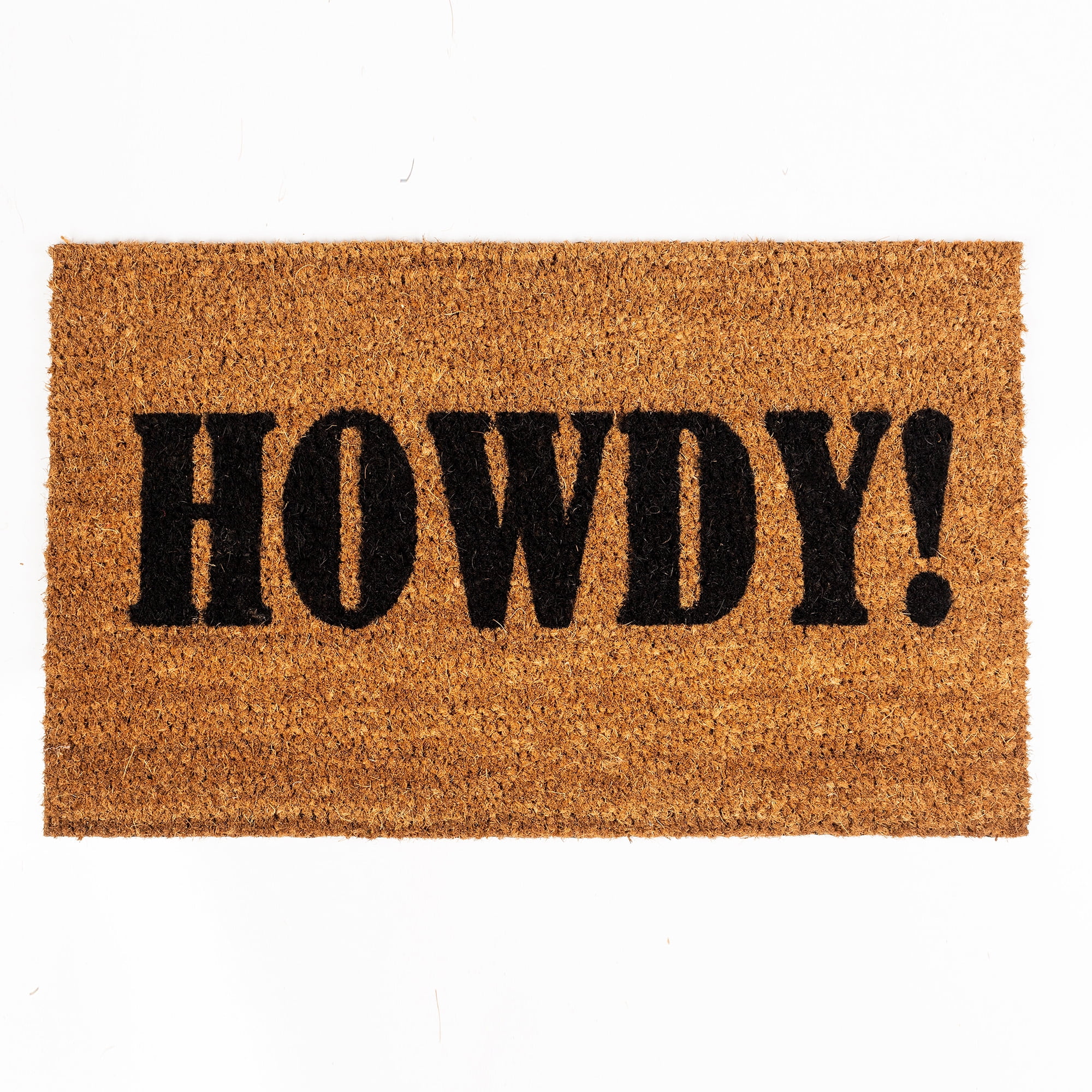 Ninamar Outdoor Natural Coir Howdy! Door Mat - 29.5 x 17.5 inch for ...
