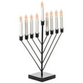 thumbnail image 1 of Nine Branch Electric Chabad Judaica Chanukah Menorah with LED Candle Design Candlestick, 1 of 9