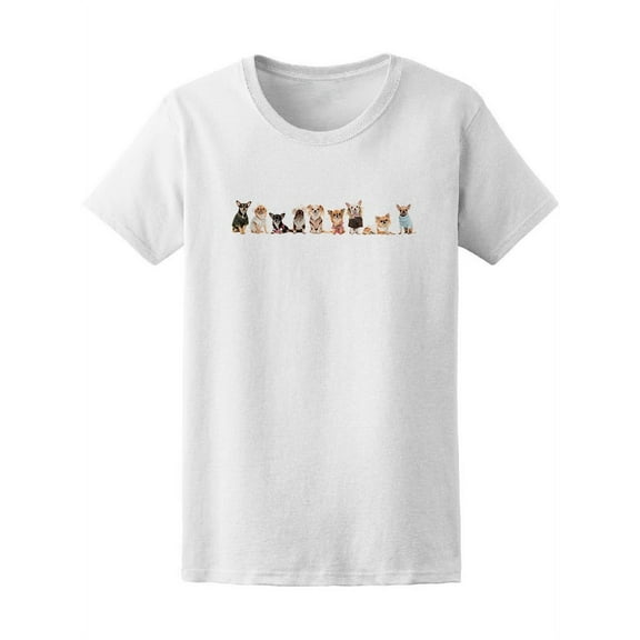 Nine Cute Chihuahua Dogs T-Shirt Women -Image by Shutterstock, Female Medium