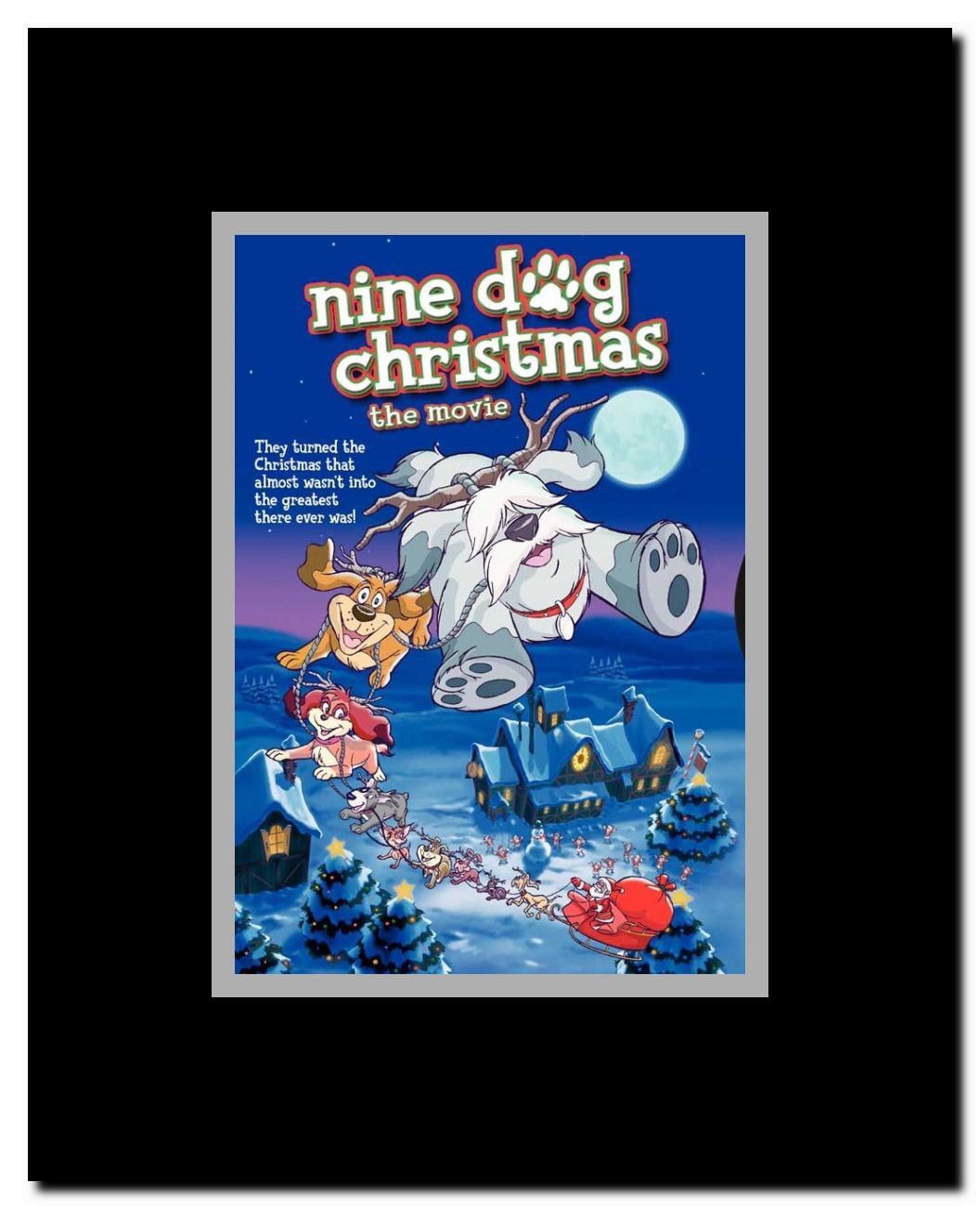 Nine Dog Christmas Framed Movie Poster