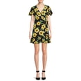 thumbnail image 1 of Nine.Eight Women Flutter Sleeve Short Wrap Dress, 1 of 5