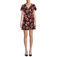 thumbnail image 1 of Nine.Eight Women Flutter Sleeve Short Wrap Dress, 1 of 5