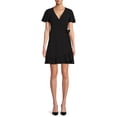 thumbnail image 1 of Nine.Eight Women Flutter Sleeve Short Wrap Dress, 1 of 5