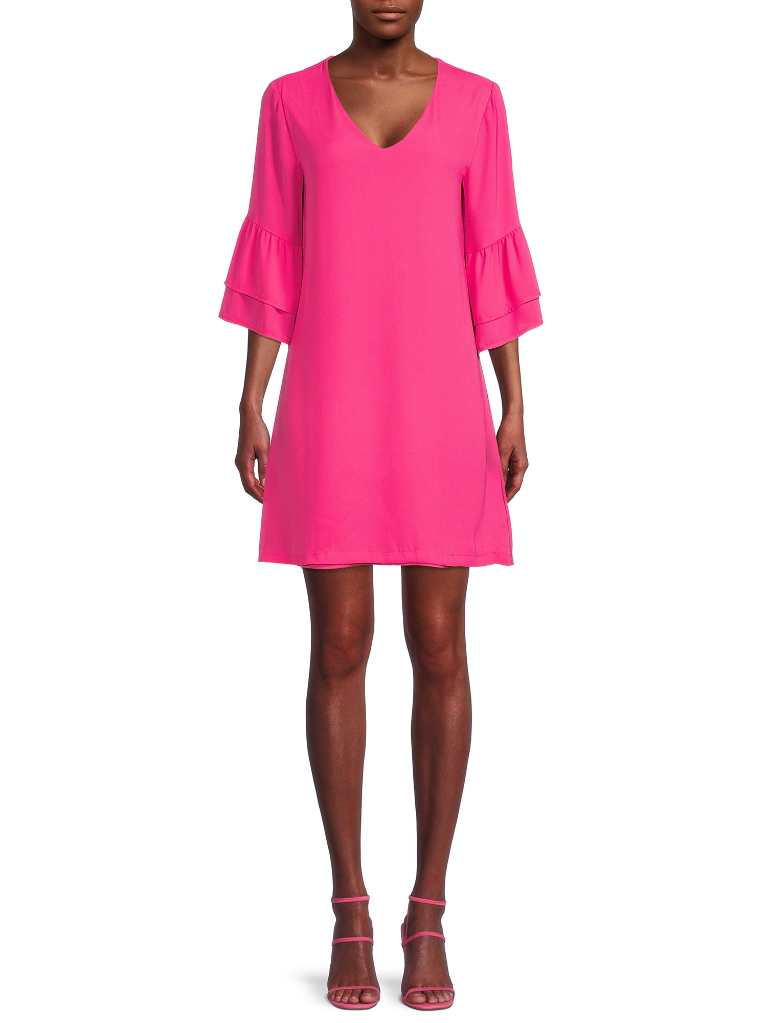 Flounce sleeve shop shift dress