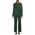 thumbnail image 1 of Nine.Eight Women's and Women's Plus Plisse Pleat Shirt and Pants Set, 2-Piece, Sizes XS-4X, 1 of 6