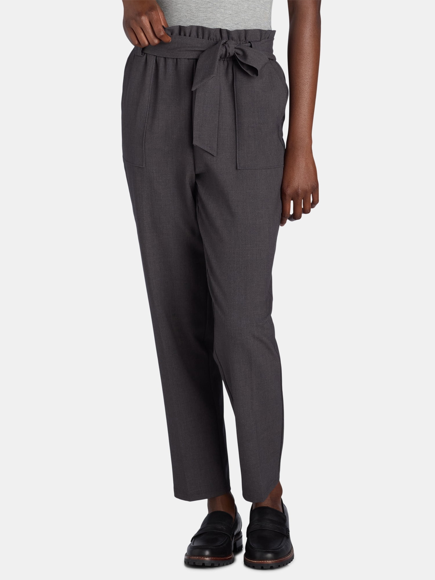 Time and Tru Women's Super Soft Hacci Cropped Wide-Leg Pants Time and Tru Women's Super Soft Hacci Cropped Wide-Leg Pants