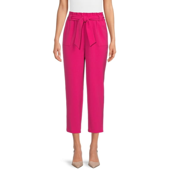 Nine.Eight Women’s Cropped Paper Bag Waist Pants