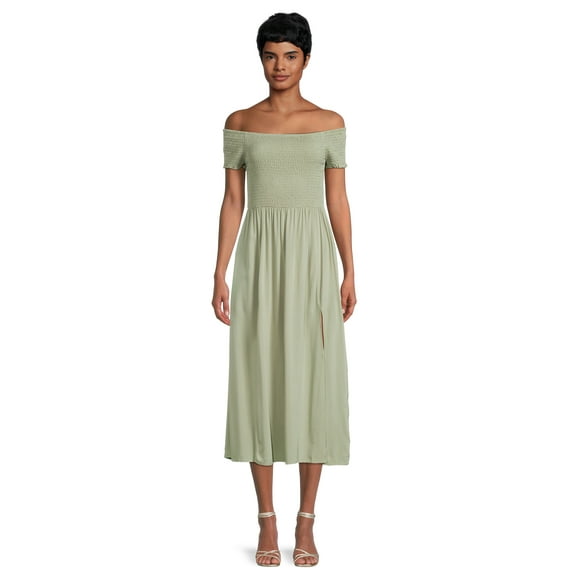 Nine.Eight Women's Off The Shoulder Smocked Dress