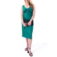 thumbnail image 1 of Nine.Eight Women's Sleeveless V-Neck Satin Midi Dress, Sizes XS-2XL, 1 of 5