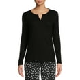 thumbnail image 1 of Nine.Eight Women's Waffle Knit Henley with Long Sleeves, 1 of 5