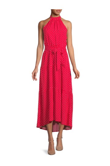 floral wrap maxi dress with sleeves Women Blue & Multicolour Floral Printed V-Neck Waist Tie-Up Thigh-High Slit  Flared Wrap Maxi Dress