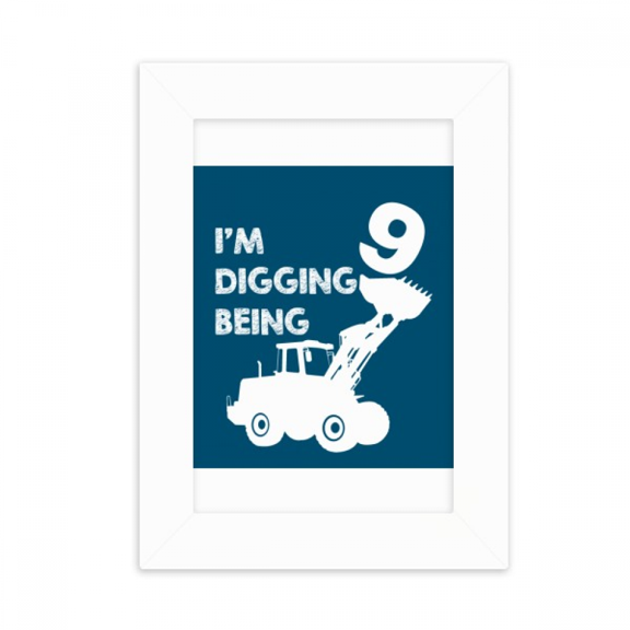 Nine Excavator Project Birthday Desktop Photo Frame Picture Display Decoration Art Painting