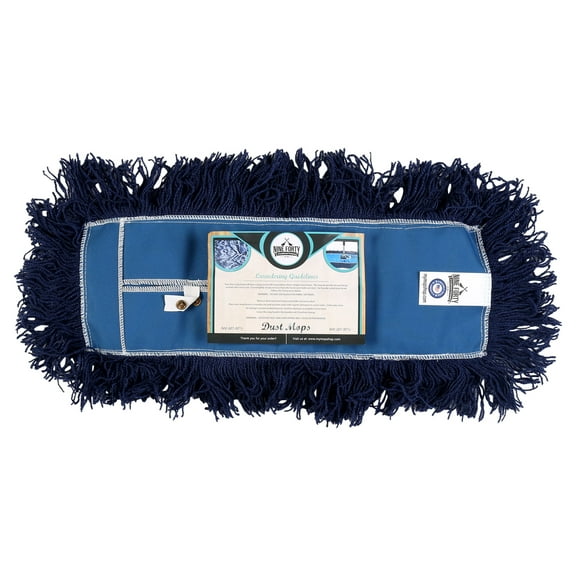 Nine Forty Industrial Strength Premium Nylon Dust Mop Refill - Dust Mop Heads Replacement (Blue, 18" X 5")