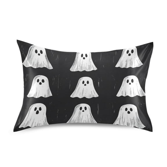 Nine Ghosts Queen Size Pillowcase Silky Smooth Finish Anti Wrinkle Design Easy Envelope Closure 20x30in