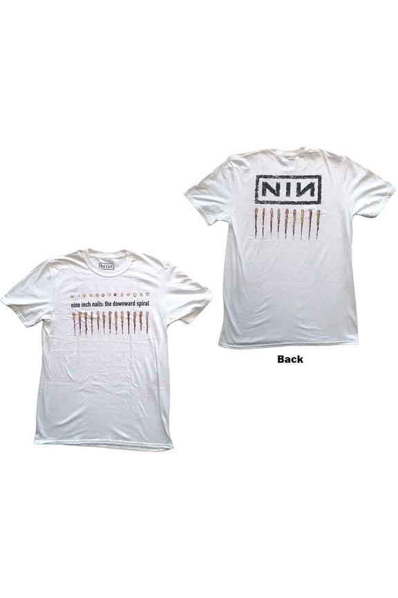 Nine Inch Nails Unisex T-Shirt Downward Spiral (Back Print) (X-Large)