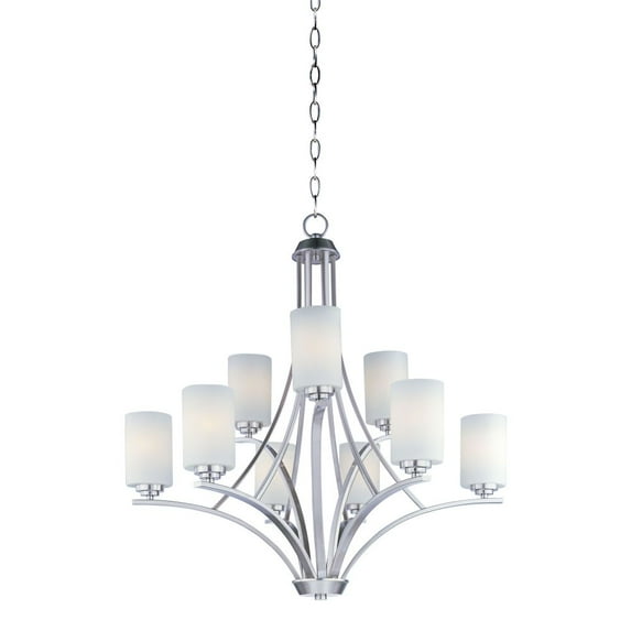 -Nine Light 2-Tier Chandelier In Contemporary Style-32 Inches Wide By 32 Inches High -Traditional Installation Maxim Lighting 20036Swsn