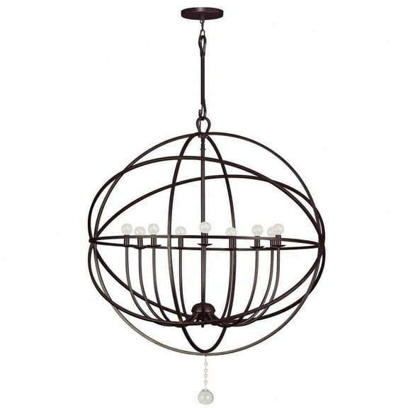 Nine Light Chandelier in Traditional and Contemporary Style 40 inches Wide By 50 inches High-English Bronze Finish Bailey Street Home 49-Bel-1628233