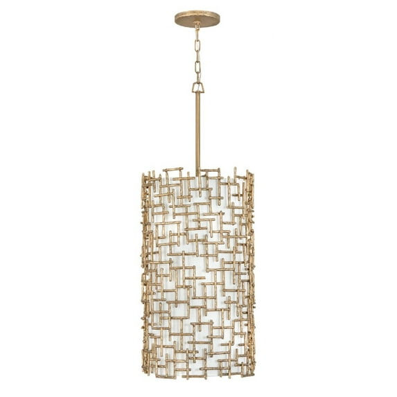 -Nine Light Large Drum Foyer In Transitional Style-16 Inches Wide By 41.75 Inches Tall-Burnished Gold Finish Fredrick Ramond Lighting Fr33108bng